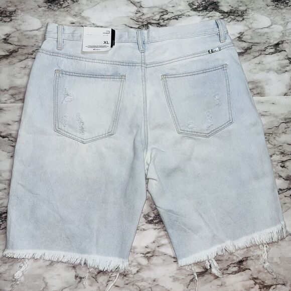 NWT | KanCan | Jean Shorts VTG 90s Distressed Button Fly | Blue | Women | XL - Picture 5 of 8